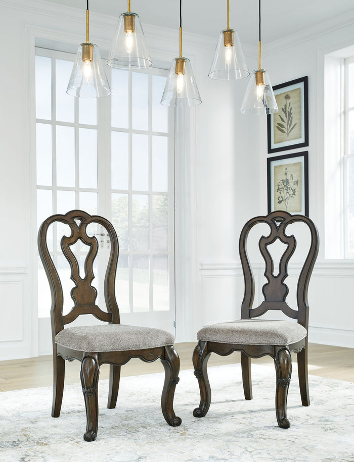 Maylee - Dining Upholstered Side Chair (Set of 2) - Dark Brown image 4