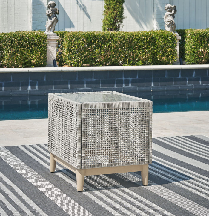 Seton Creek - Square End Table - Gray image 2