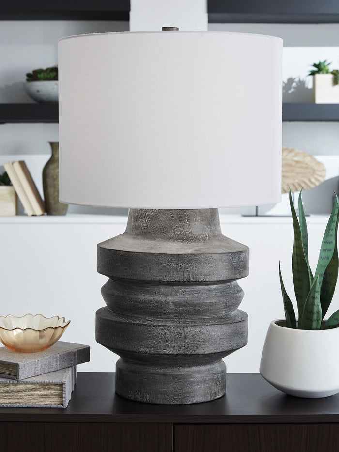 Wahida - Poly Table Lamp - Distressed Black image 4