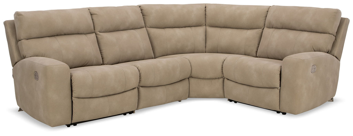 Beige / 4 Pc. Power Reclining Sectional