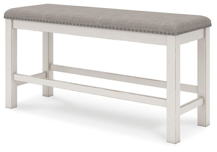 Robbinsdale - Dbl Counter Height Upholstered Dining Bench - Antique White image 4