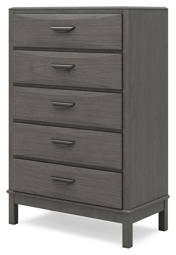 Mazing - Five Drawer Chest - Gray image 3