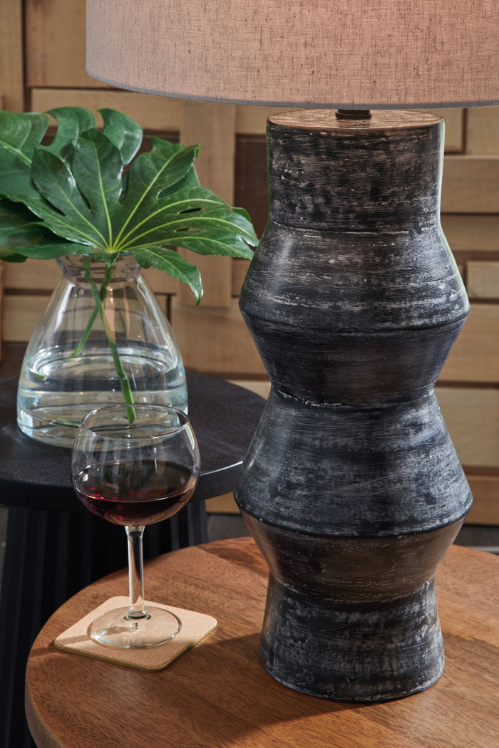 Kerbert - Terracotta Table Lamp - Distressed Black image 3