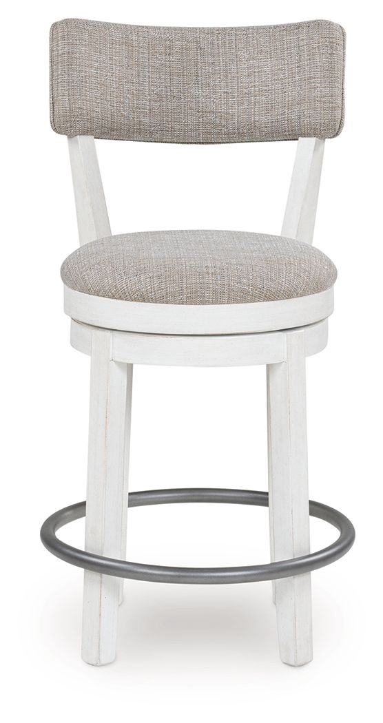 Robbinsdale - Upholstered Swivel Barstool (Set of 2) - Antique White image 2