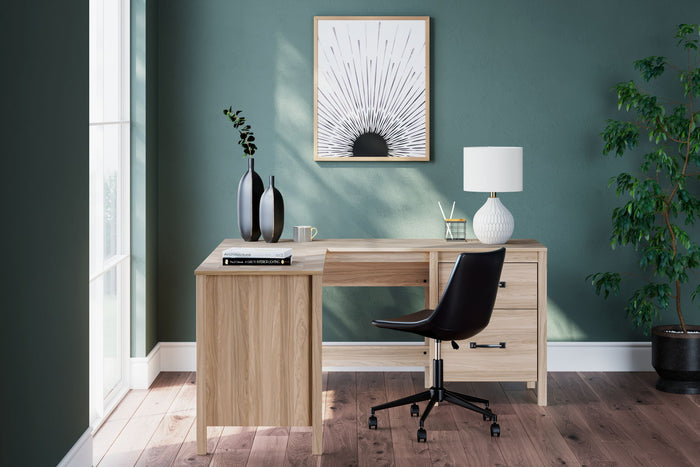 Battelle - 60" Home Office Desk With Return - Tan image 3