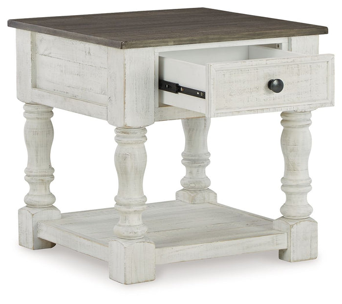 Havalance - Square End Table - White / Gray image 4