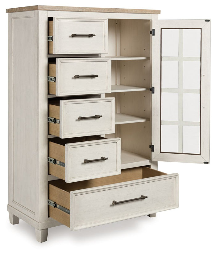 Shaybrock - Door Chest - Antique White / Brown image 4