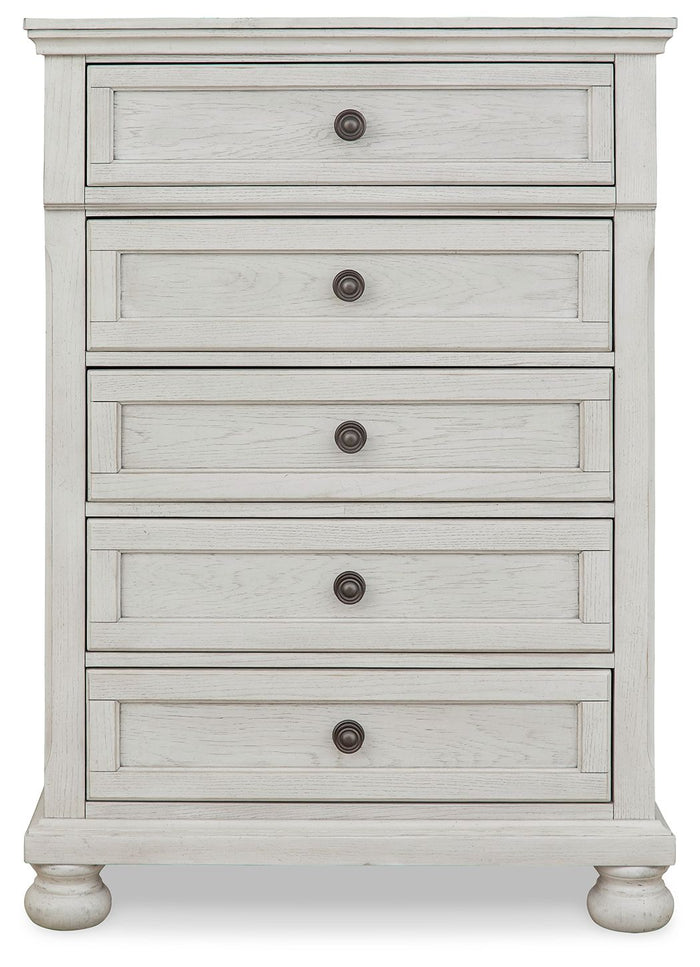 Robbinsdale - Five Drawer Chest - Youth - Antique White image 4