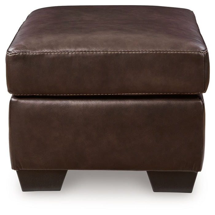 Santorine - Ottoman - Leather Match - Dark Brown image 3