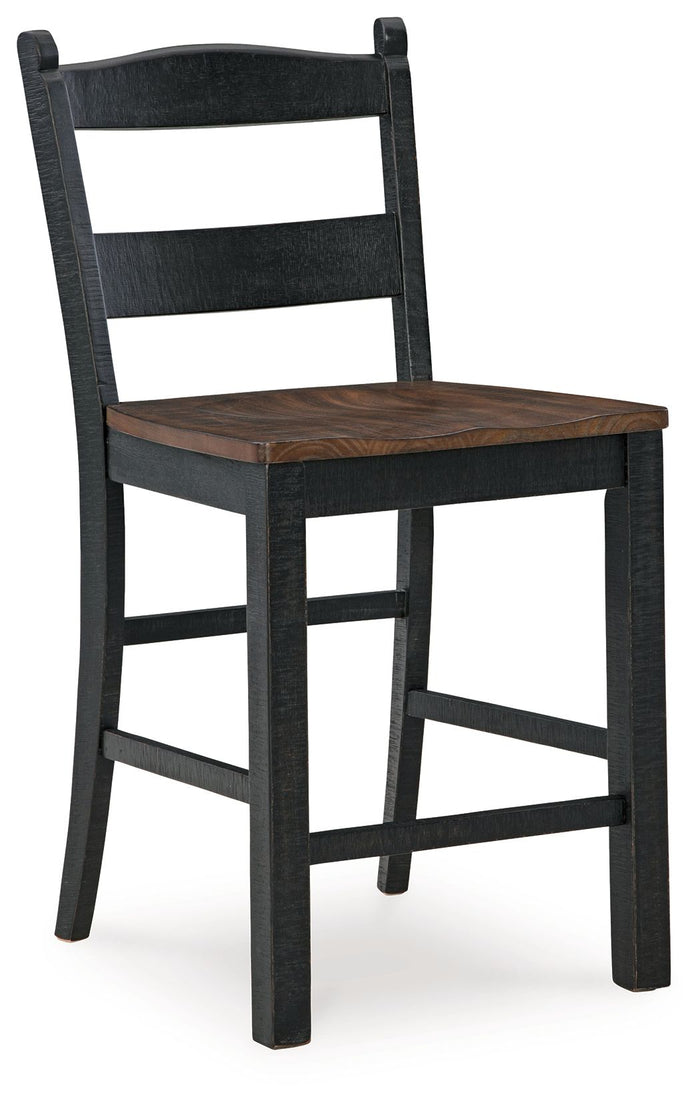 Valebeck - Barstool (Set of 2) - Black / Brown image 4