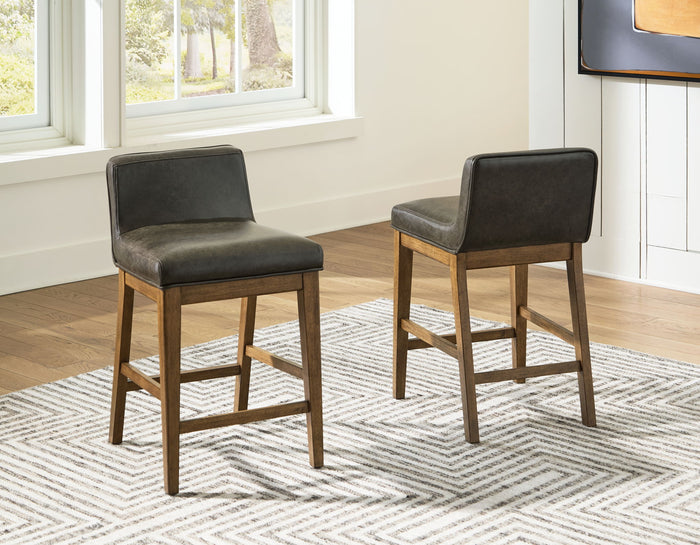 Cabalynn - Upholstered Barstool (Set of 2) - Two-tone Brown image 3