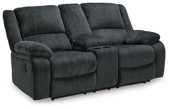 Draycoll - Dbl Reclining Loveseat W/Console - Fabric - Slate image 4