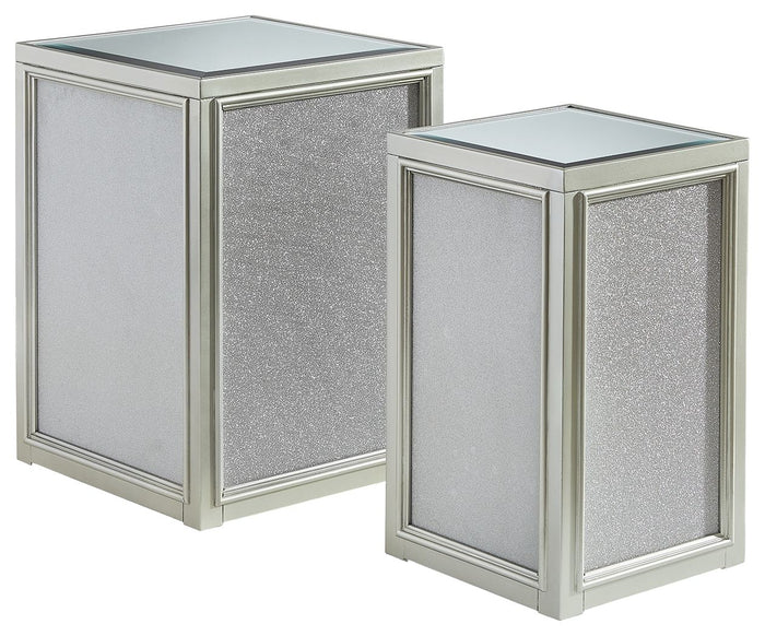 Traleena - Nesting End Tables (Set of 2) - Silver Finish image 4