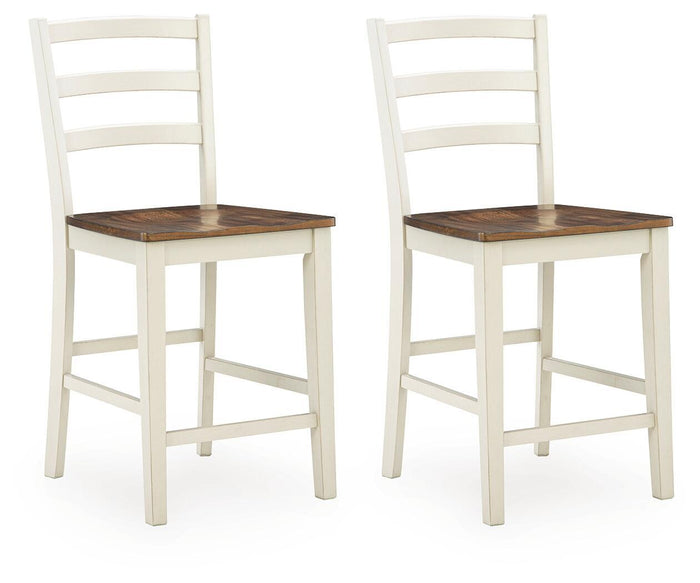 Brinfern - Barstool (Set of 2) - Brown / Antique White image 1