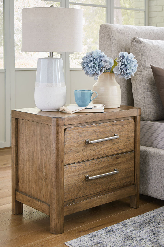 Cabalynn - Two Drawer Night Stand - Light Brown image 3