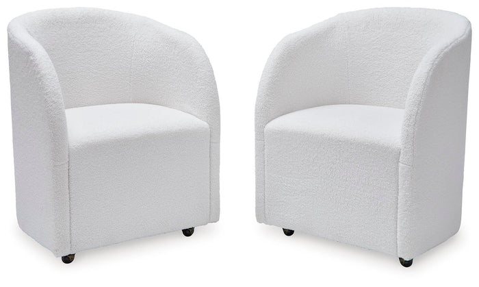 Rowanbeck - Dining Upholstered Arm Chair (Set of 2) - Ivory image 1