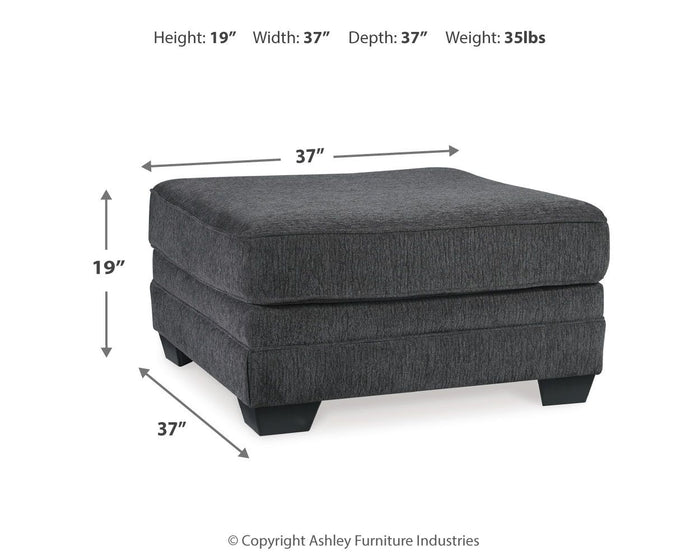 Tracling - Oversized Accent Ottoman - Slate image 3