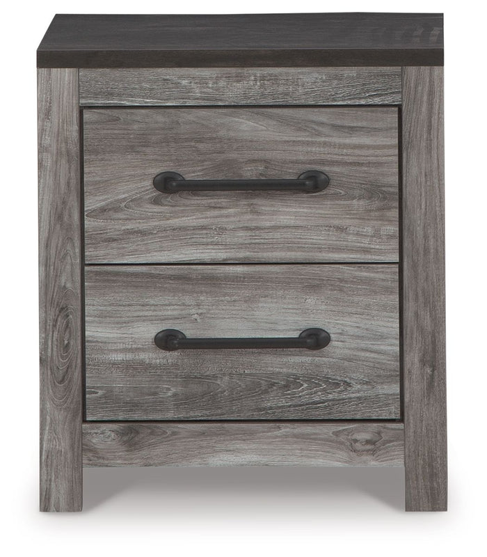 Bronyan - Two Drawer Night Stand - Dark Gray image 4