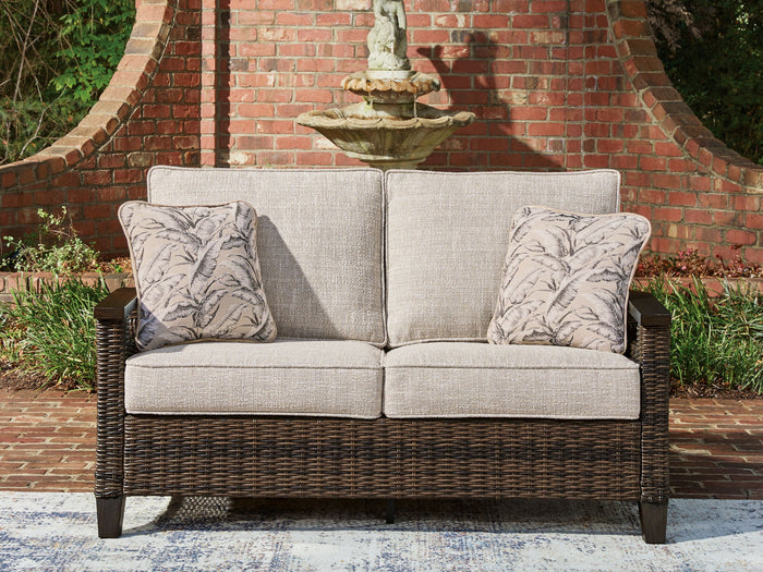 Monterey Point - Loveseat With Cushion - Dark Brown image 3
