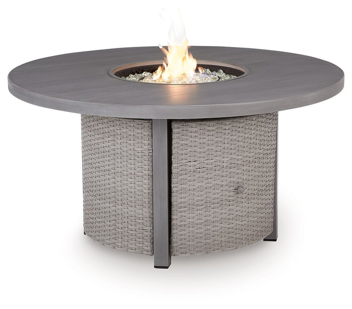 Half Moon Beach - Round Fire Pit Table - Gray image 4