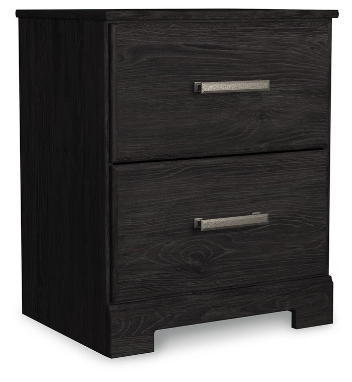 Belachime - Two Drawer Night Stand - Charcoal image 4