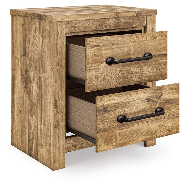 Maystonna - Two Drawer Night Stand - Brown image 3
