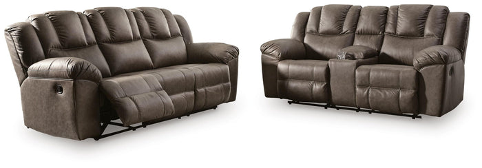 Lowilla - 2 Pc. - Reclining Sofa And Loveseat - Driftwood image 1