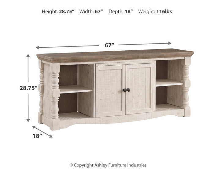 Havalance - Extra Large TV Stand - 2 Doors - Brown / Beige image 3