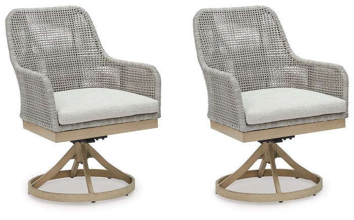 Seton Creek - Swivel Chair With Cushion (Set of 2) - Gray image 1