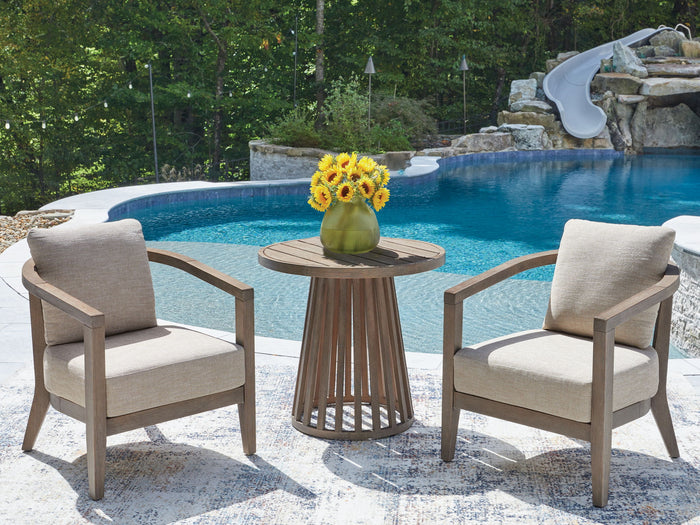 Joy Lagoon - Outdoor Chairs With Cushions/Table (Set of 3) - Beige image 4