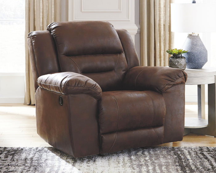 Stoneland - Rocker Recliner - Faux Leather - Chocolate image 4