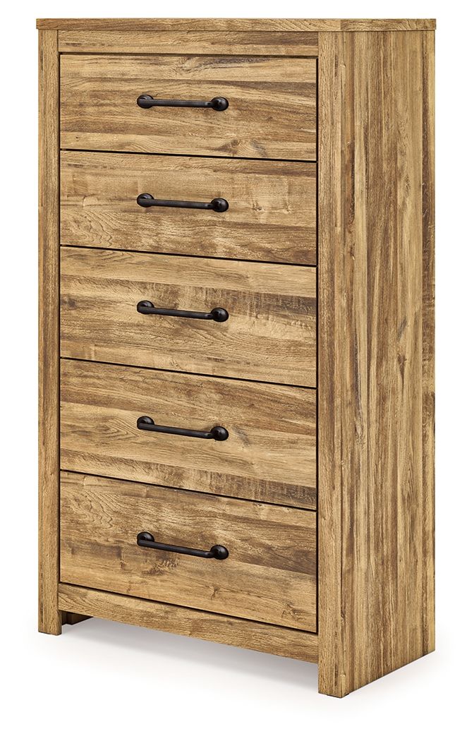 Maystonna - Five Drawer Chest - Brown image 3