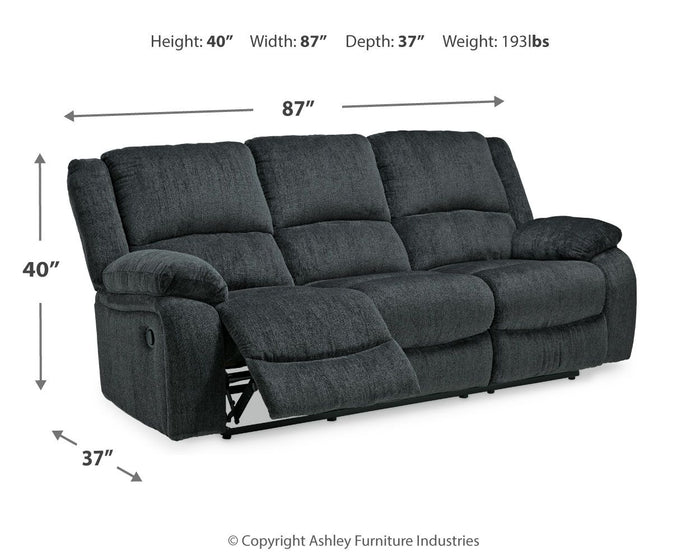 Draycoll - Reclining Sofa - Fabric - Slate image 4