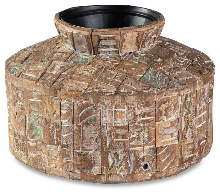 Meltland - Vase - Square - Natural / Black image 1