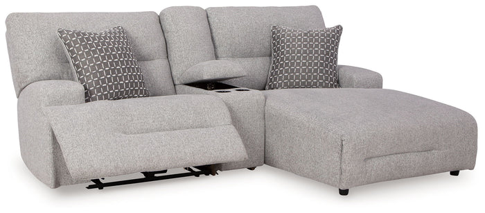 Acklen Place - 4 Pc. - 3-Piece Power Reclining Sectional Sofa With Raf Chaise, Wide Seat Power Recliner - Pewter image 4