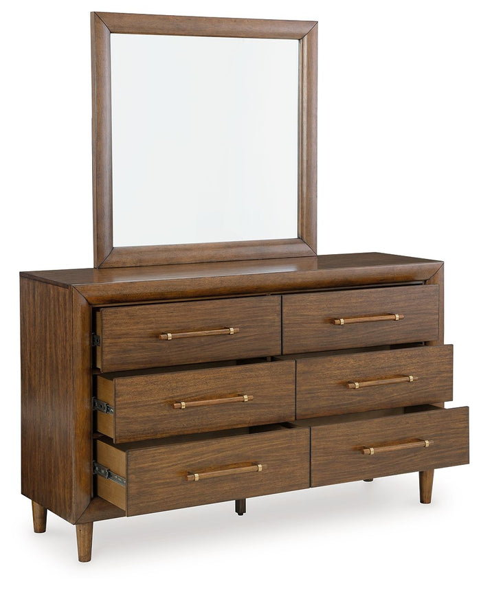 Lyncott - Dresser And Mirror - Brown image 3