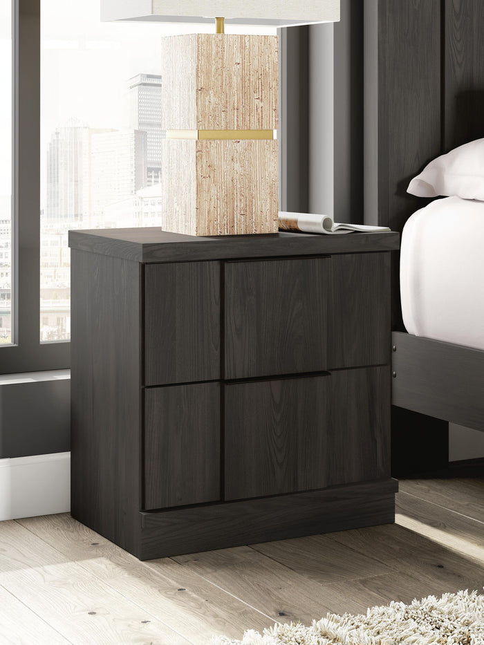 Shaehartin - Two Drawer Night Stand - Dark Brown image 3