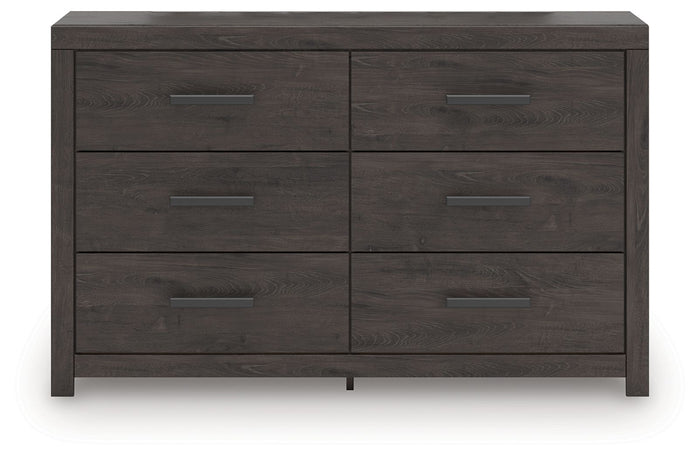 Prendonea - Six Drawer Dresser - Charcoal image 1