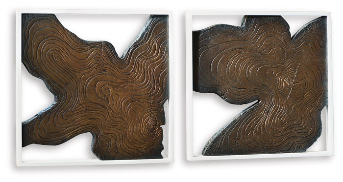 Landley - Wall Decor Set (Set of 2) - Brown / White image 4