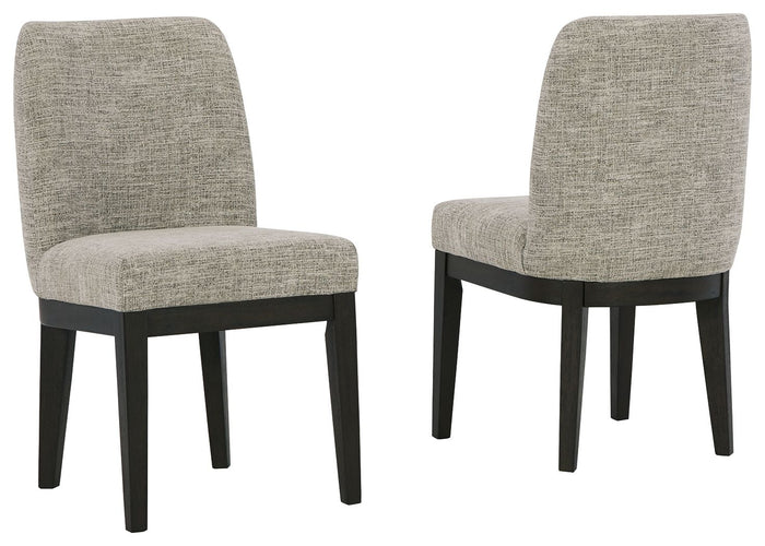 Burkhaus - Dining UPH Side Chair (Set of 2) - Beige / Dark Brown image 4