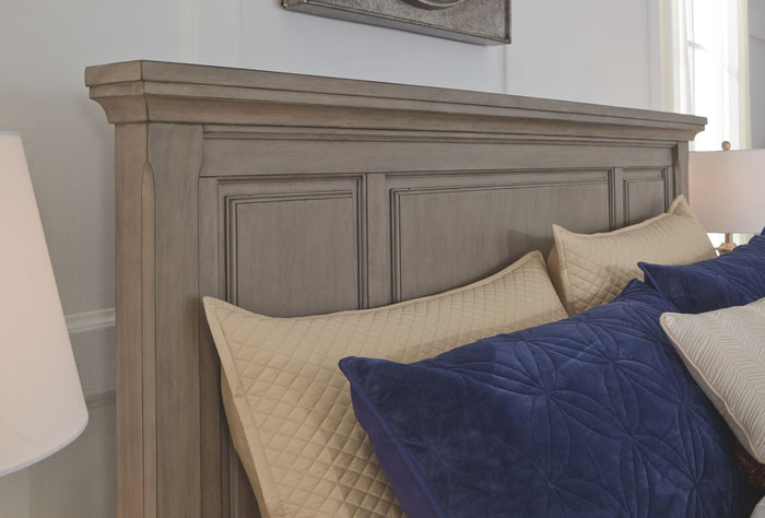 Lettner - Queen Panel Bed - Light Gray image 4