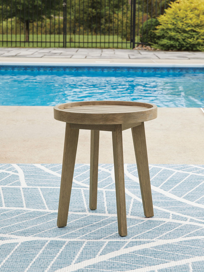 Marina Sun - Round End Table - Beige image 3