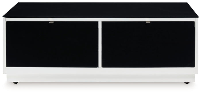 Gardoni - Rectangular Cocktail Table - White / Black image 4