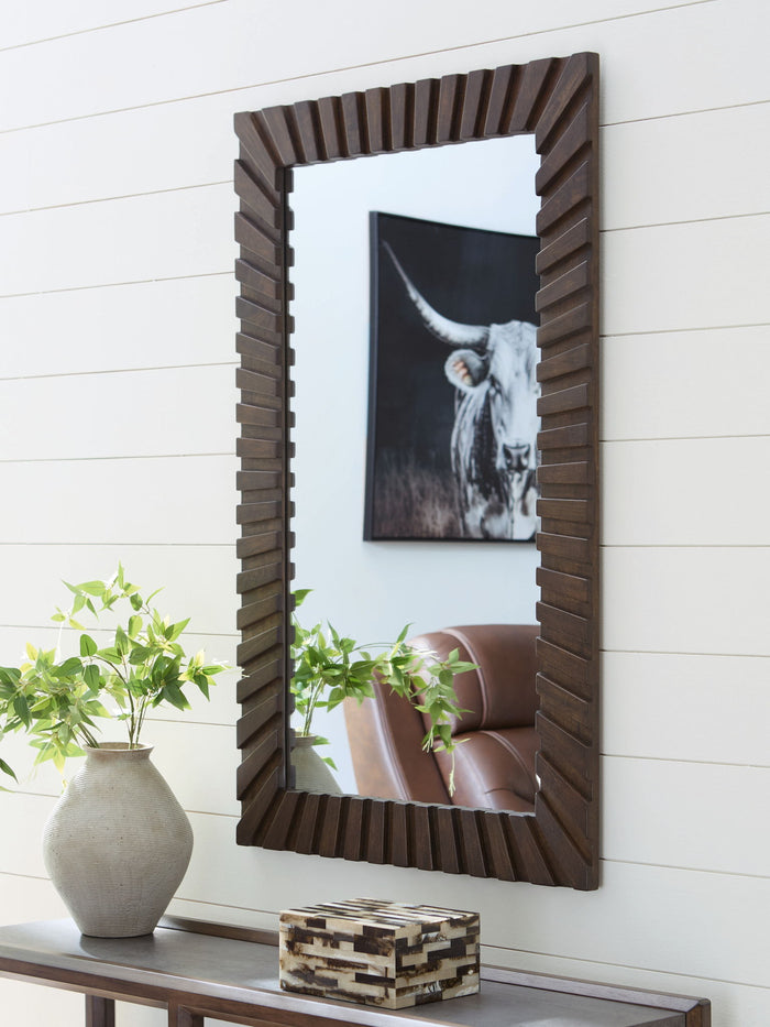 Advin - Accent Mirror - Dark Brown image 4