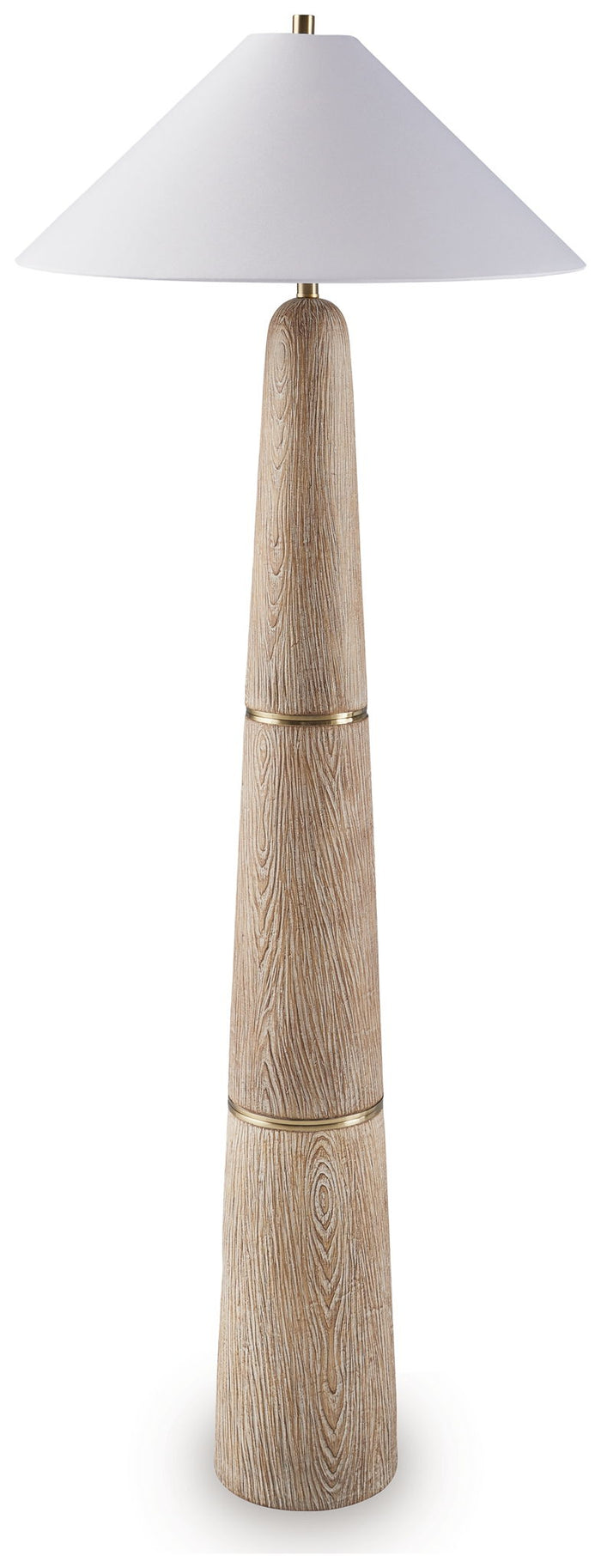 Gasparleigh - Poly Floor Lamp - Brown / Gold Finish image 1