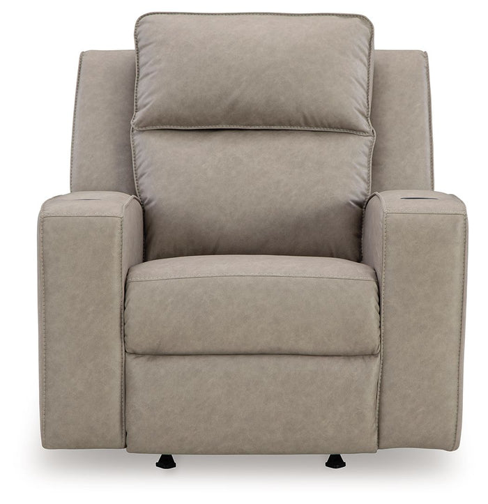 Lavenhorne - Rocker Recliner - Faux Leather - Pebble image 4
