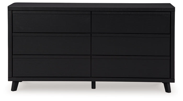 Danziar - Six Drawer Dresser - Black image 3