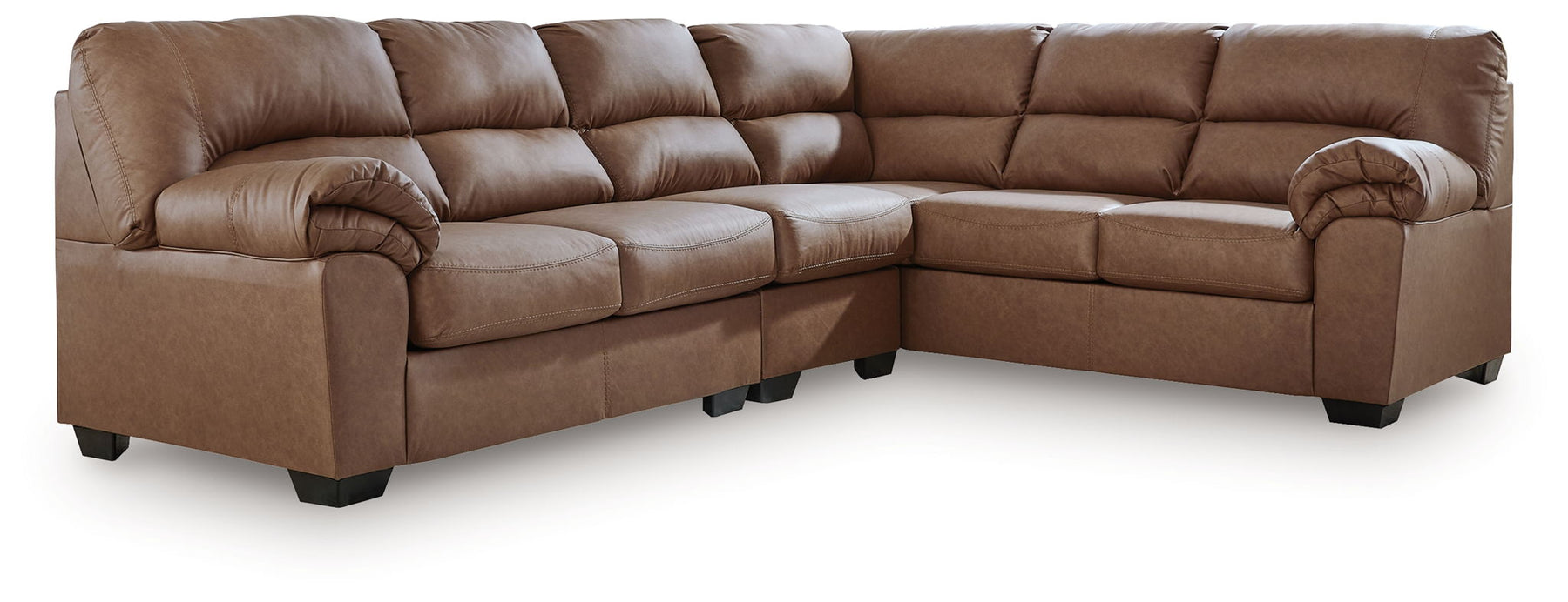 Light Brown / 3 Pc. Right Arm Facing Sofa Sectional