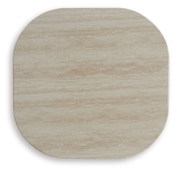 Kimora - Square End Table - Beige / Dark Brown image 3