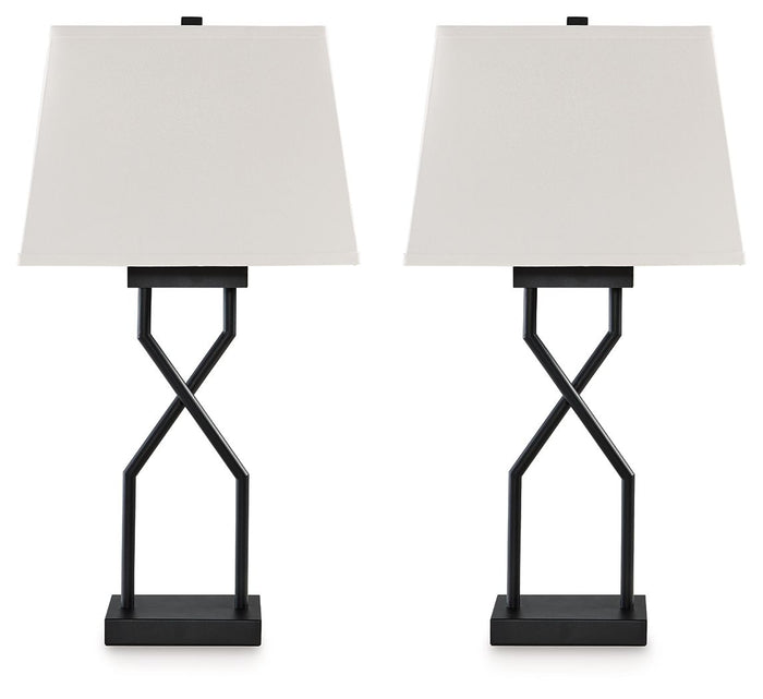 Brookthrone - Metal Table Lamp (Set of 2) - Black image 1
